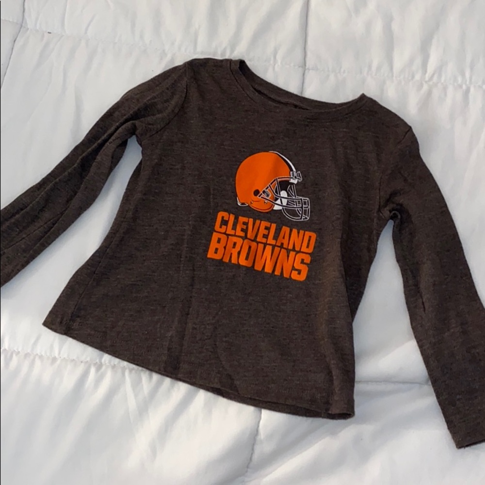Girls long sleeve cotton T-shirt browns
